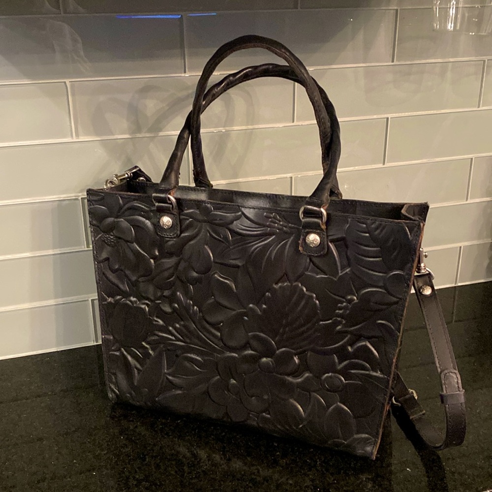 Patricia Nash Large Black Shoulder Purse